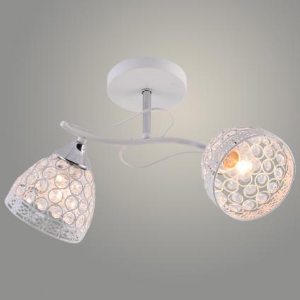 Люстра XA1636B/2 WH+CR белый/хром 2х60W E27 d490 h250, HN25